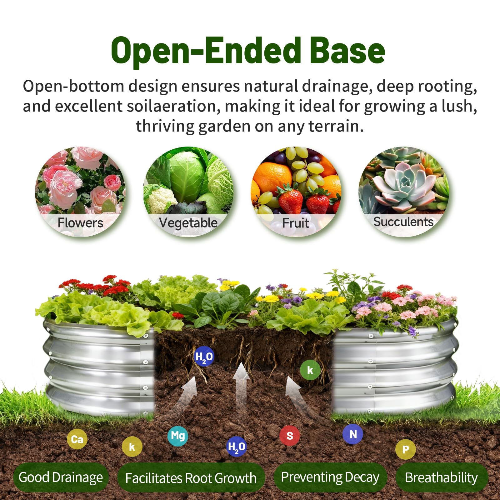GOOZOO assembled planter on a deck demonstrating compact outdoor fit