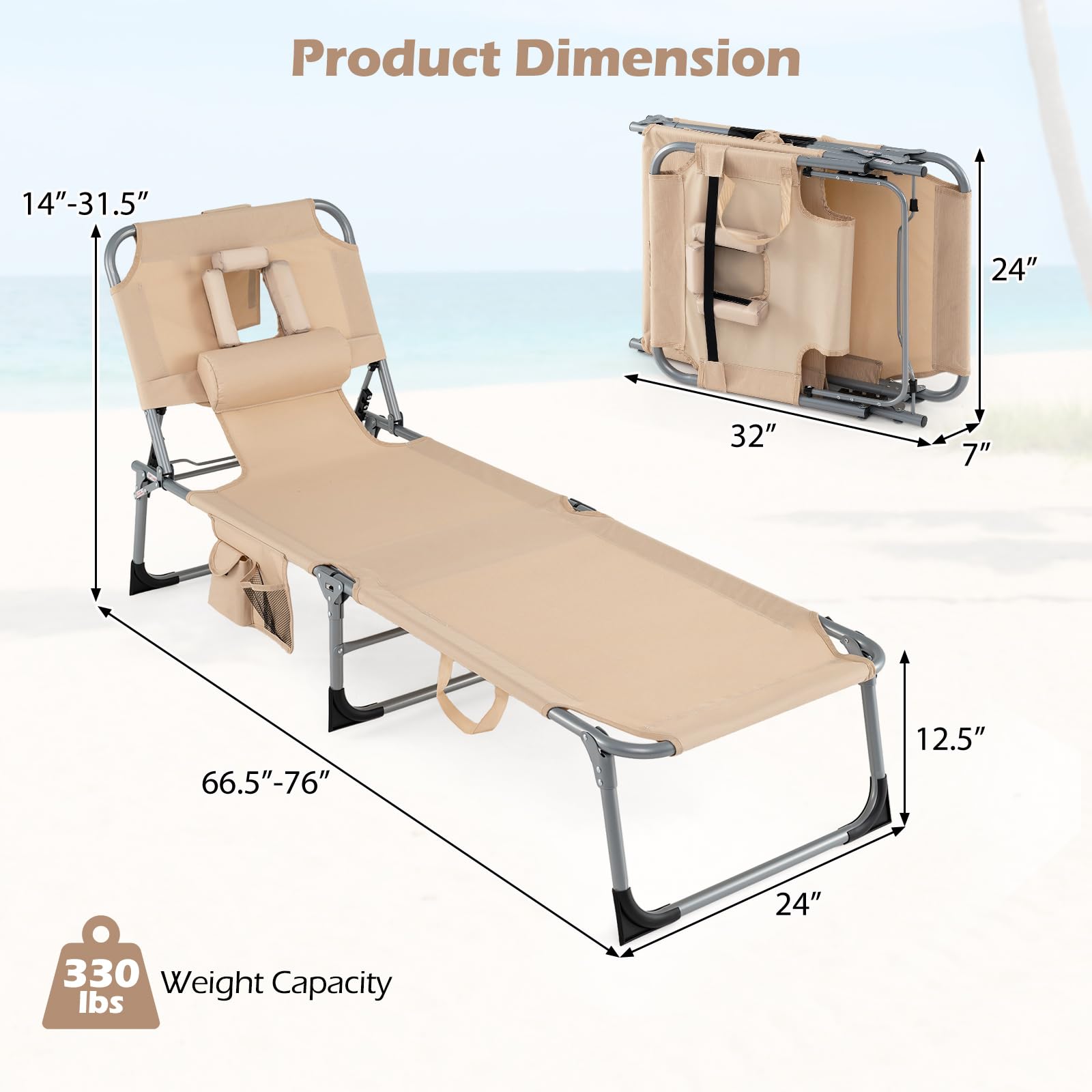 Goplus carry strap and compact fold for effortless transport and storage