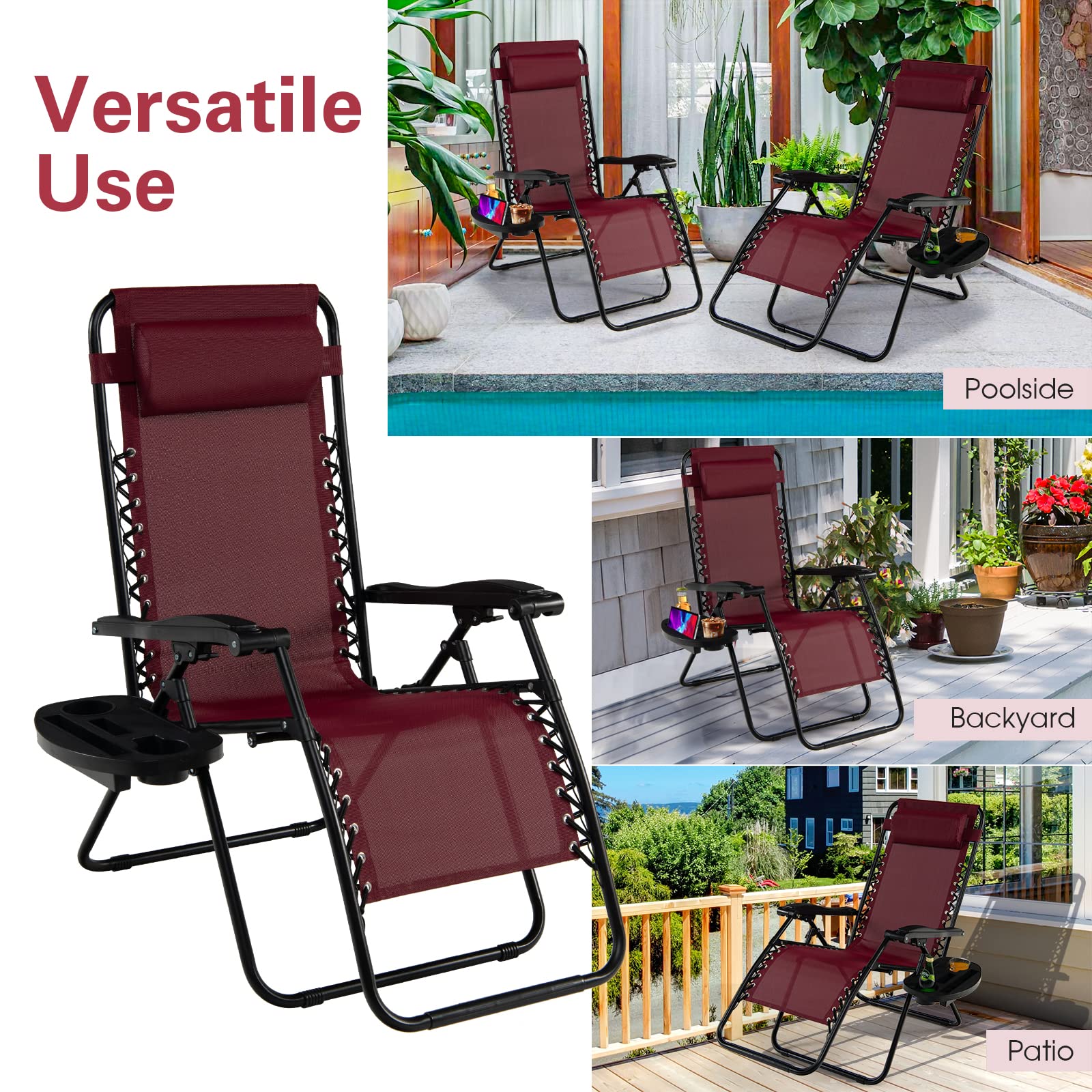 Goplus chair next to backpack showing portable size