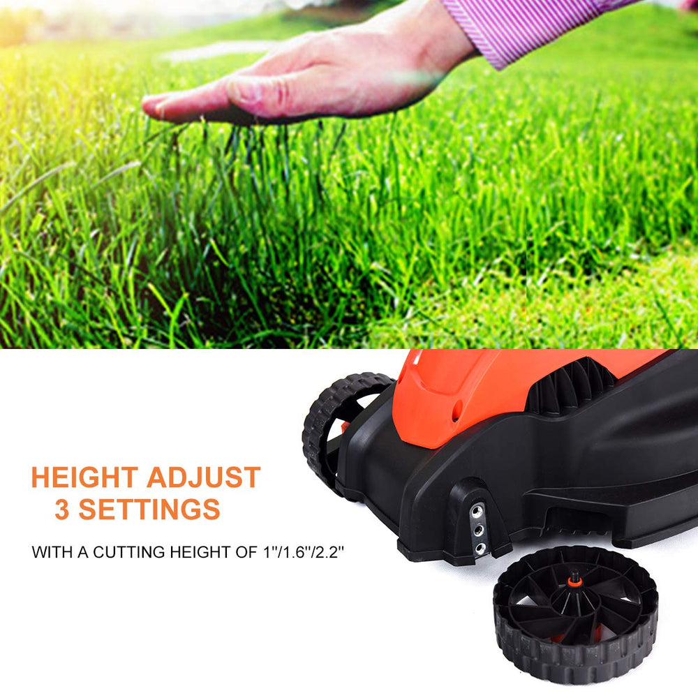 Goplus steel 13-inch cutting deck detail for consistent lawn trimming