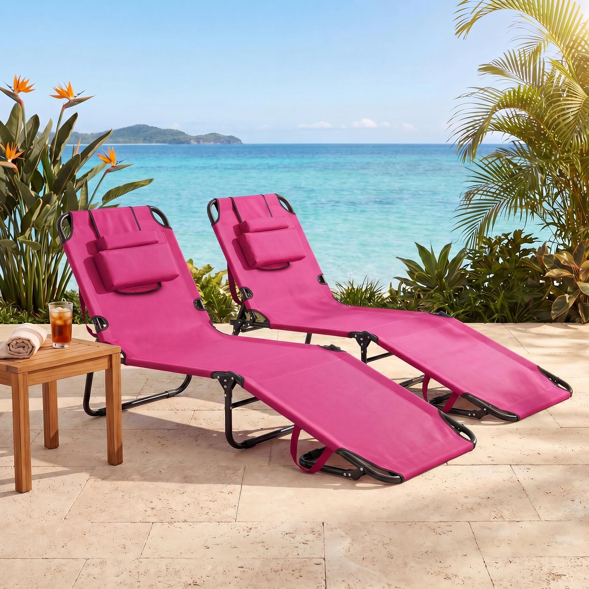 Goplus folded chair with carry strap for easy transport and quick setup