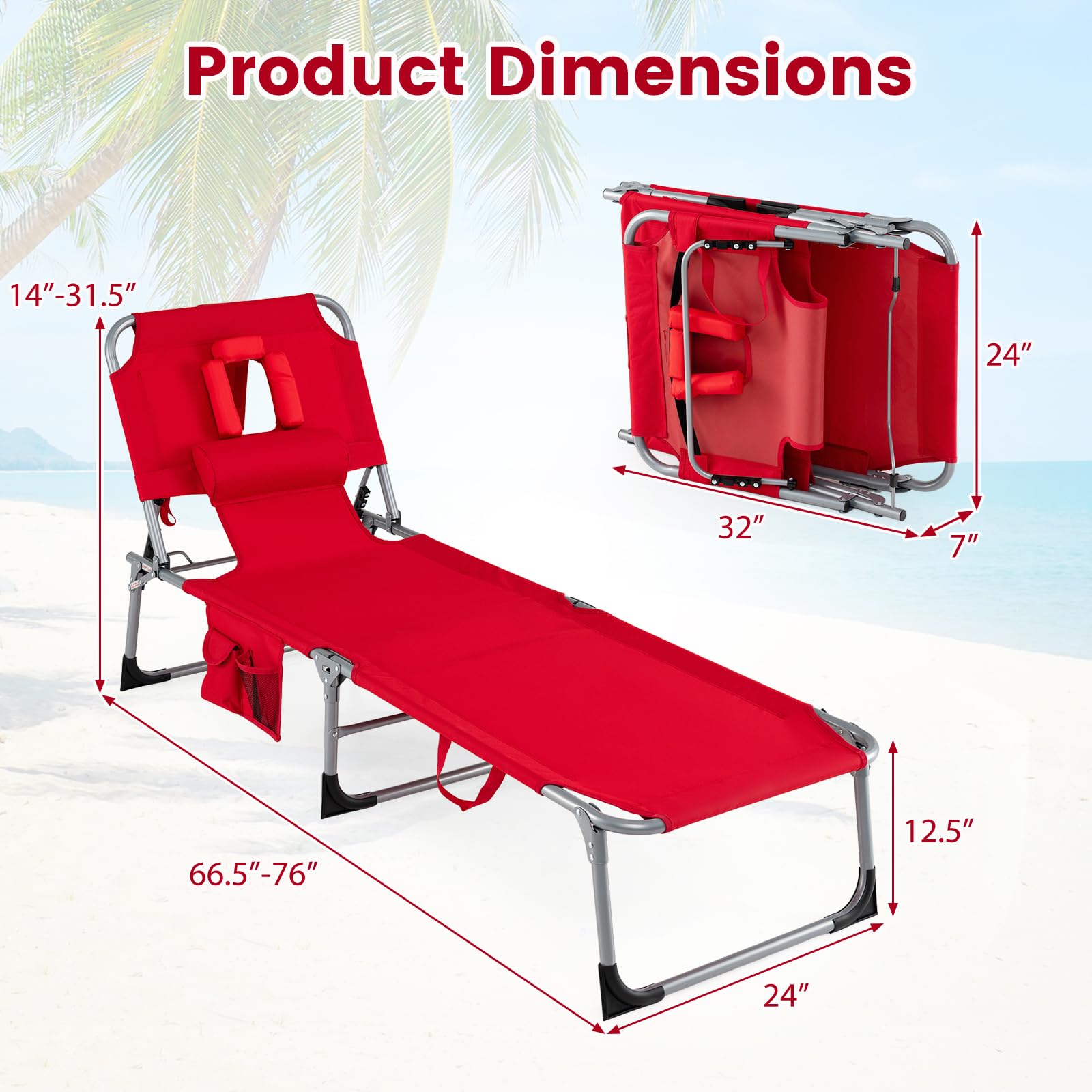 Goplus folded chair with carrying strap for easy transport and storage benefit