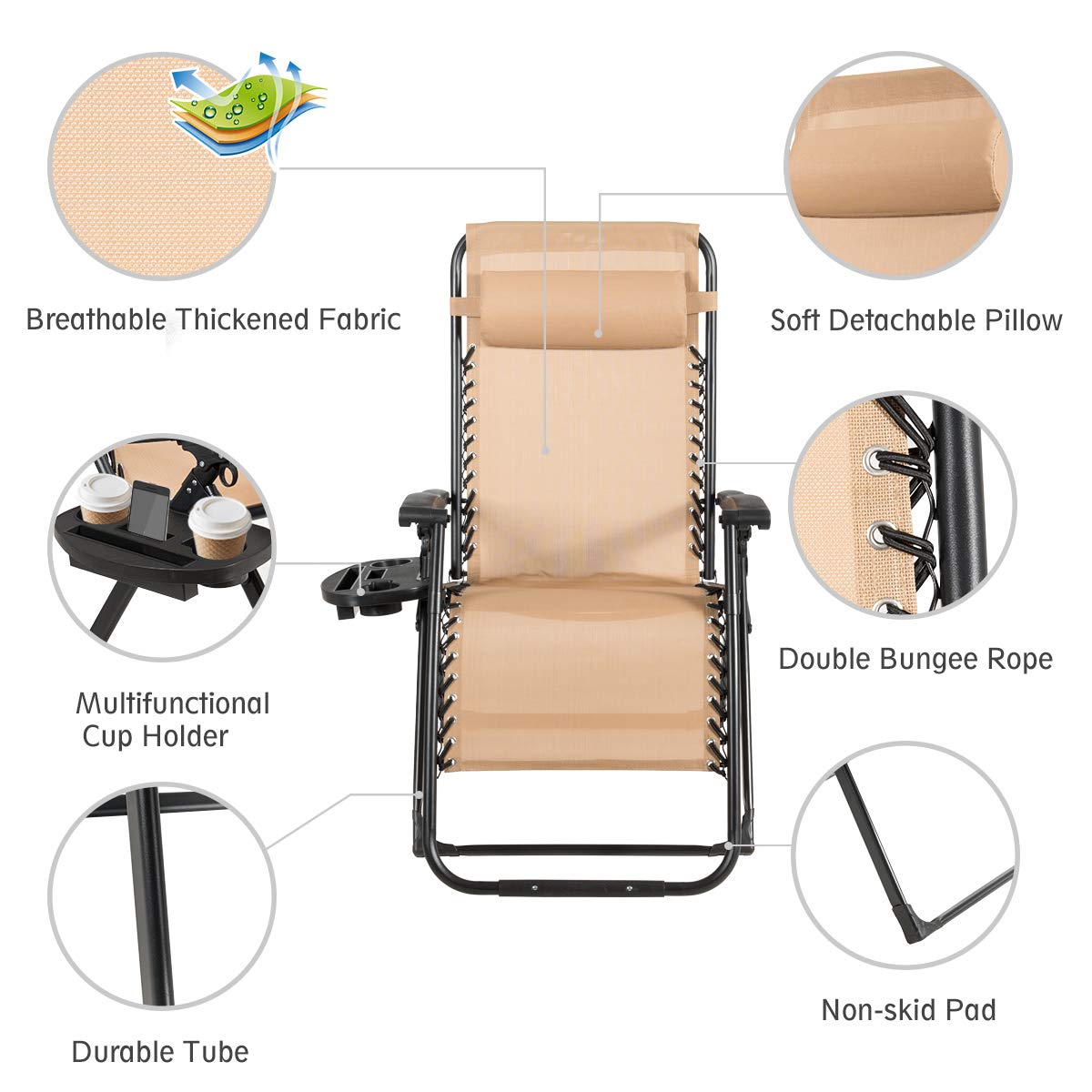 Goplus folded compact for easy transport and storage, convenient for travel and car trunks