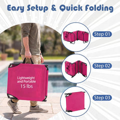 Goplus iron frame and 600D Oxford fabric detail highlighting durability