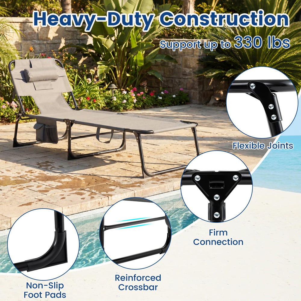Goplus removable pillow detail demonstrating foam support for head and neck