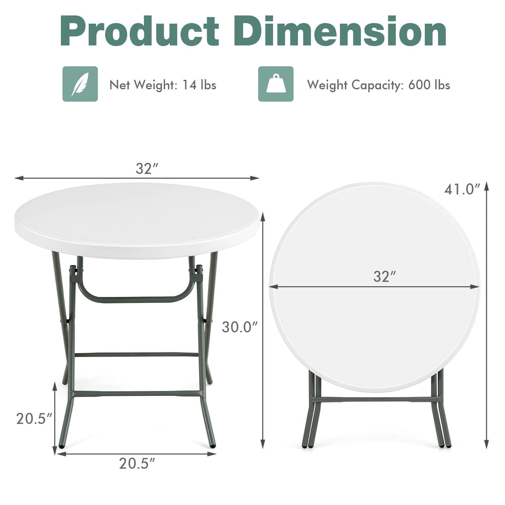 Goplus round table used indoors for dining showing versatile multiuse benefit