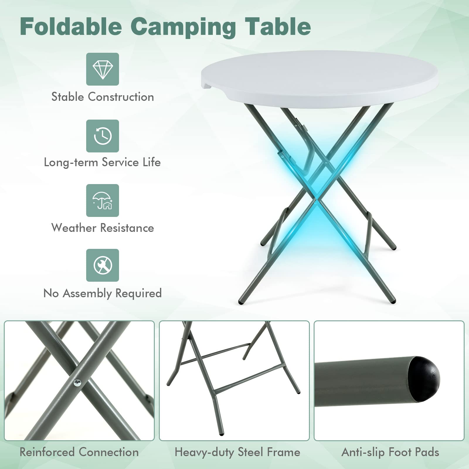 Goplus table with chairs demonstrating 32 inch scale and comfortable seating for four