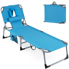 Goplus front view navy chair showing full reclining range and stability benefit