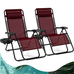 Goplus front view wine chair showing reclining comfort