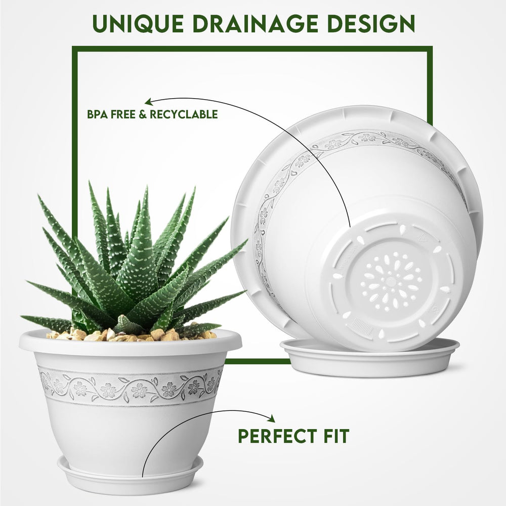Goproauto pot with saucer removed showing drainage hole and easy water control