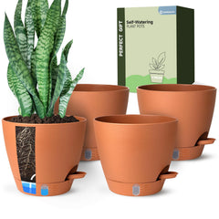 Goproauto front view of 8-inch planter showing modern matte finish and tidy look