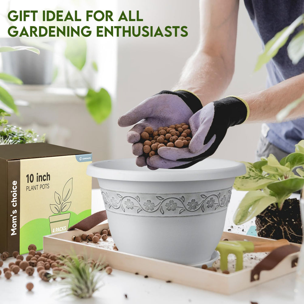 Goproauto pots planted with herbs on balcony demonstrating compact outdoor gardening