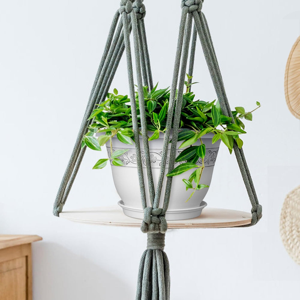 Goproauto pots styled in living room offering decorative look and indoor greenery
