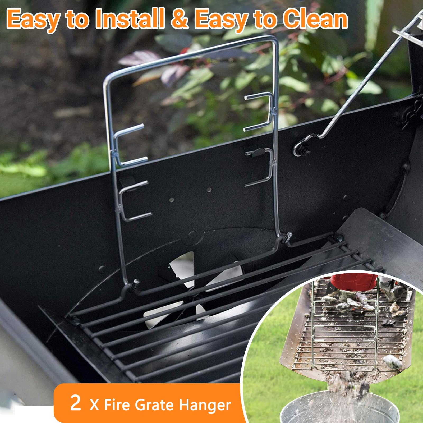 GORGERILA two fire grate hangers included for quick installation