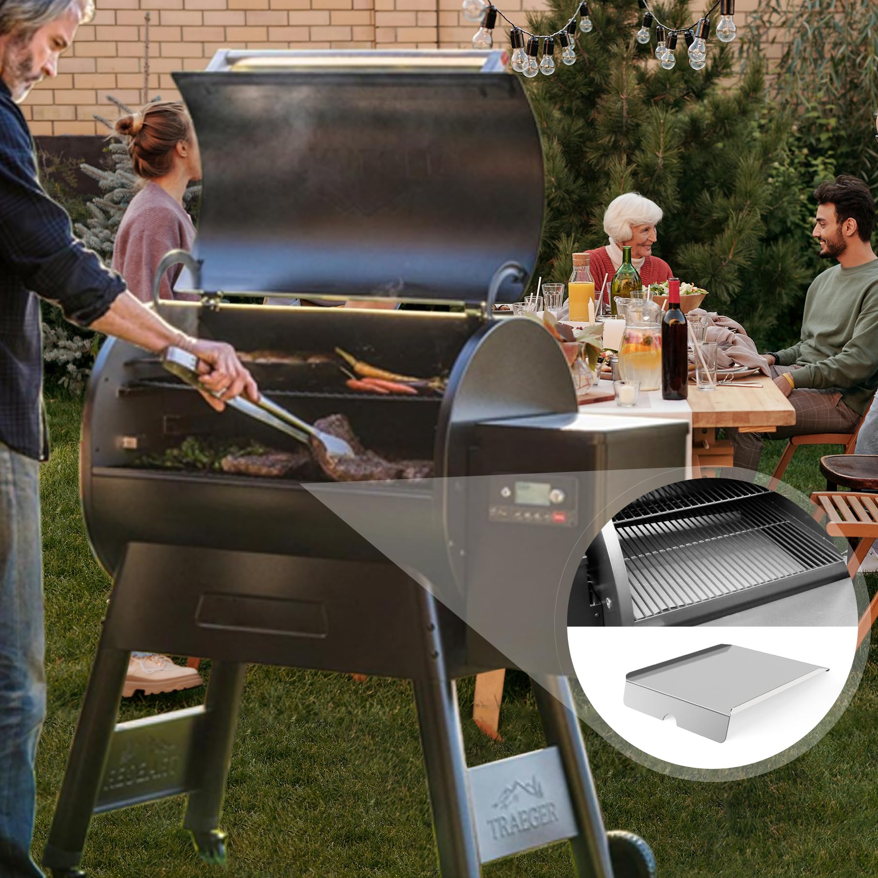 GORGERILA drip pan in backyard grill scene improving cooking consistency