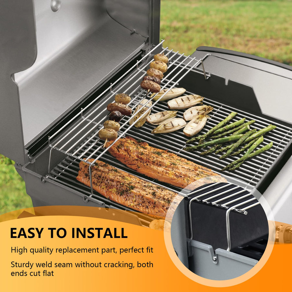 GORGERILA warming rack in a backyard grill scene illustrating improved grilling workflow