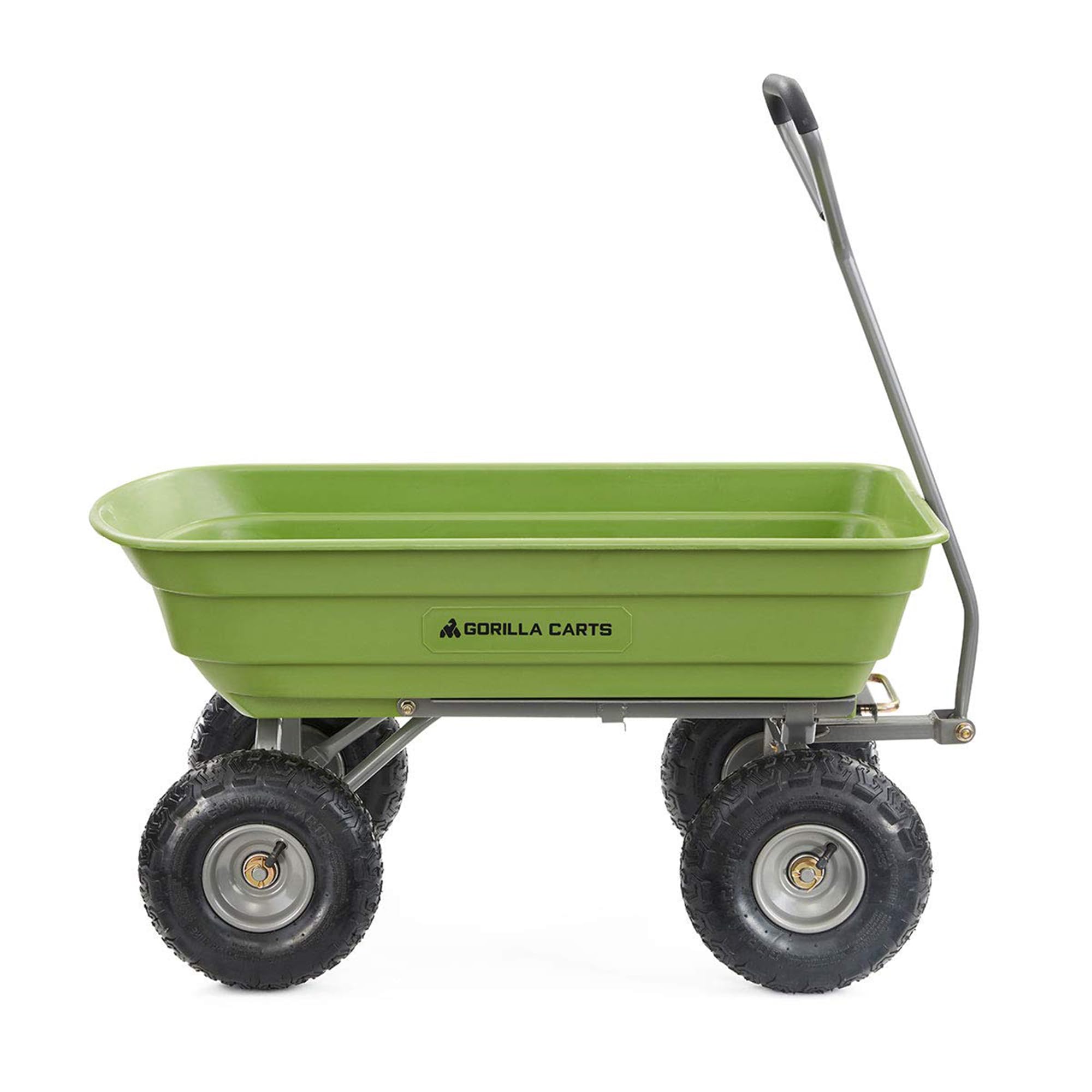 Gorilla Carts fully assembled in garden highlighting ready-to-use convenience