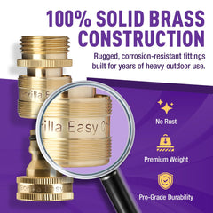 GORILLA EASY CONNECT attached to hose and faucet, leak-resistant watering benefit