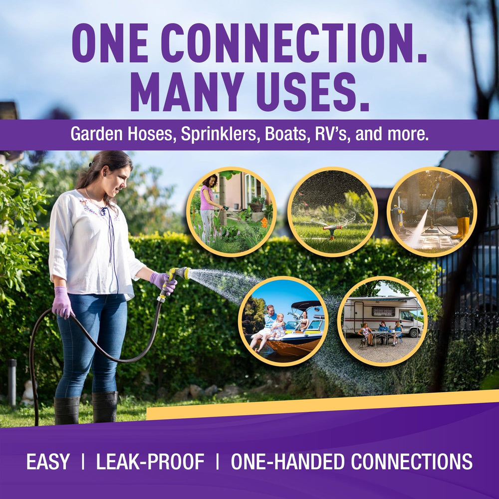 GORILLA EASY CONNECT connected to pressure washer, heavy-duty pressure handling benefit