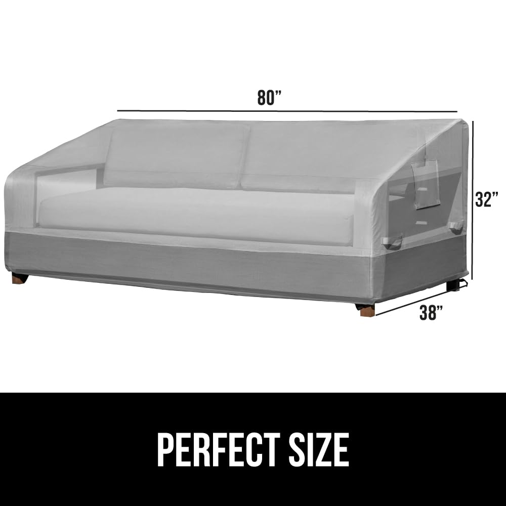 GORILLA GRIP covered sofa in rain, keeps cushions dry and protected outdoors