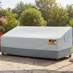 GORILLA GRIP front view of full 80-inch cover protecting sofa, shows full coverage benefits
