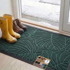 GORILLA GRIP front view green palm mat protecting entryway and enhancing curb appeal