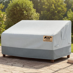 GORILLA GRIP front view of loveseat cover protecting furniture outdoors