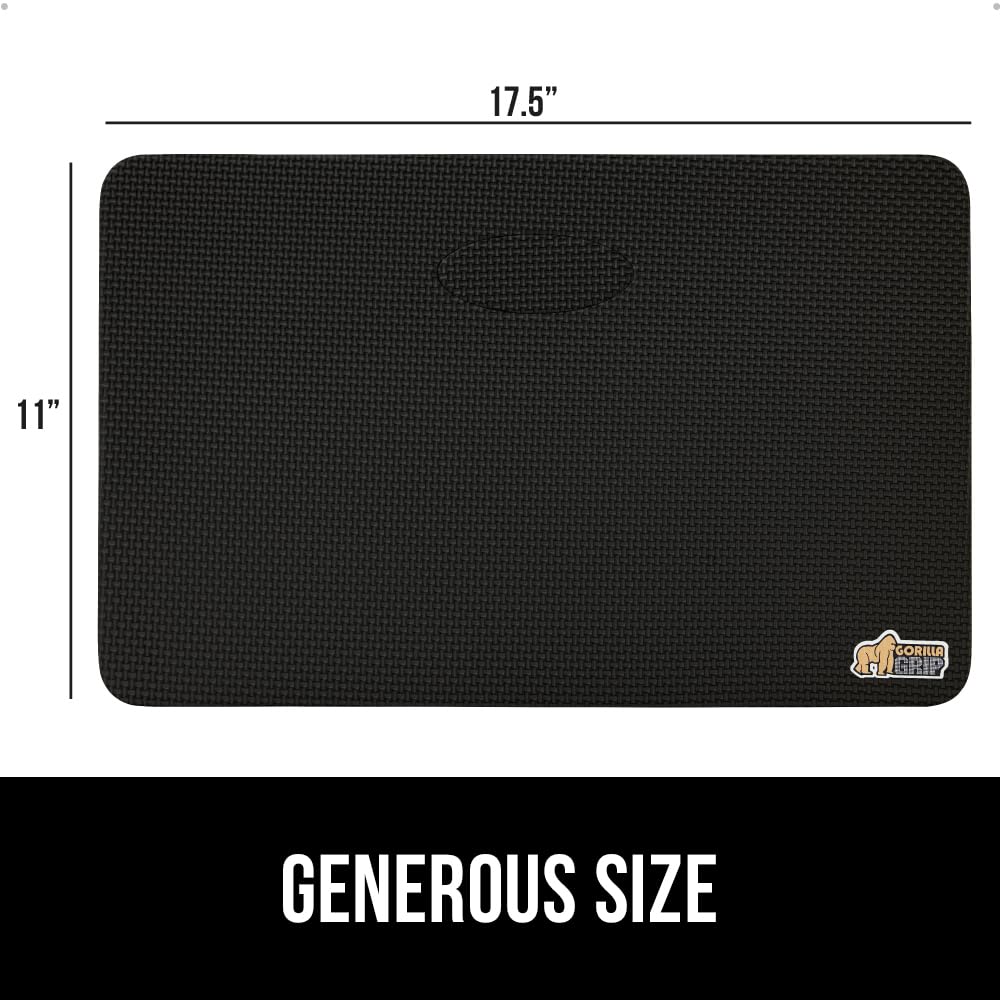 GORILLA GRIP pad used at campsite for comfortable kneeling outdoors