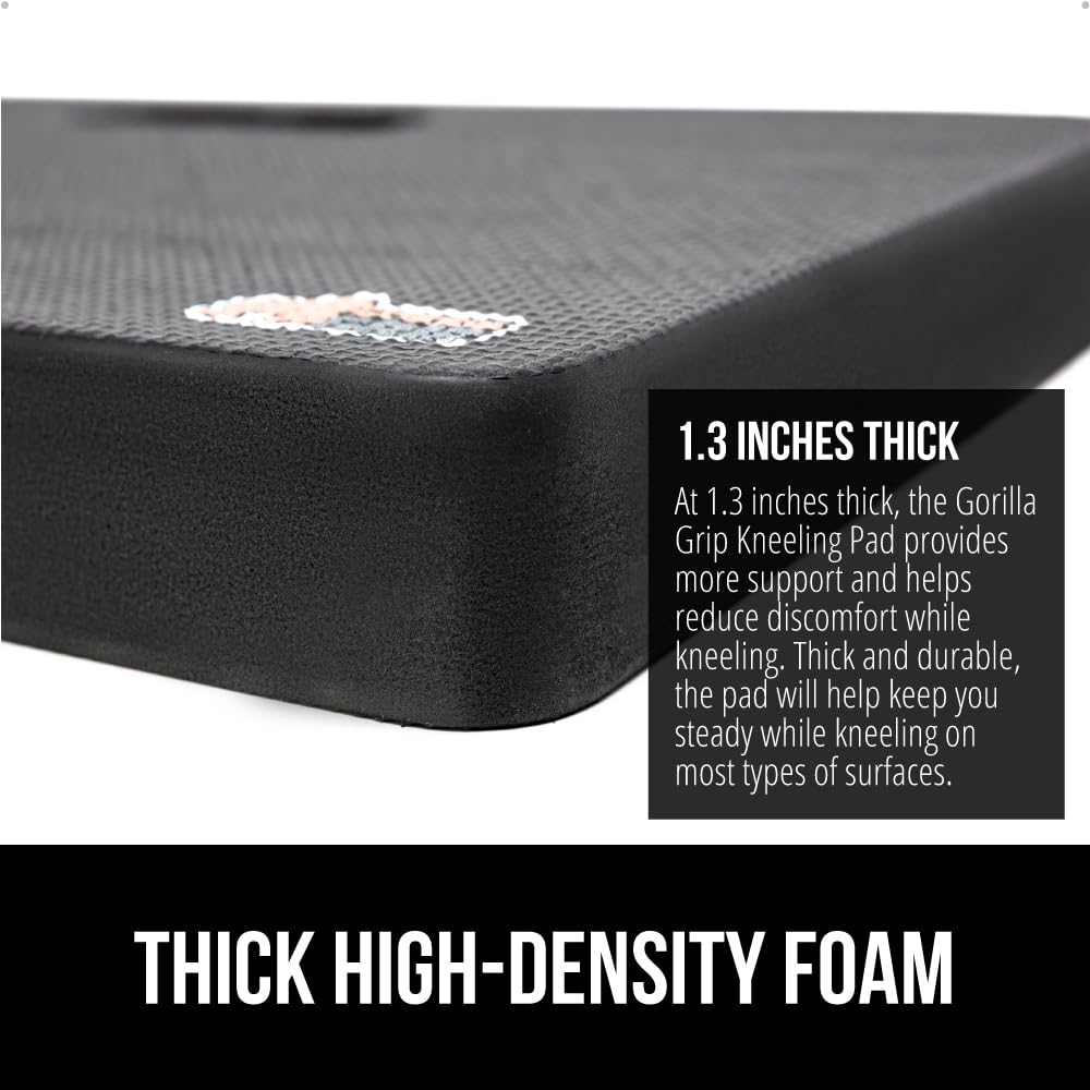 GORILLA GRIP side profile showing 1.3-inch thick foam for firm support