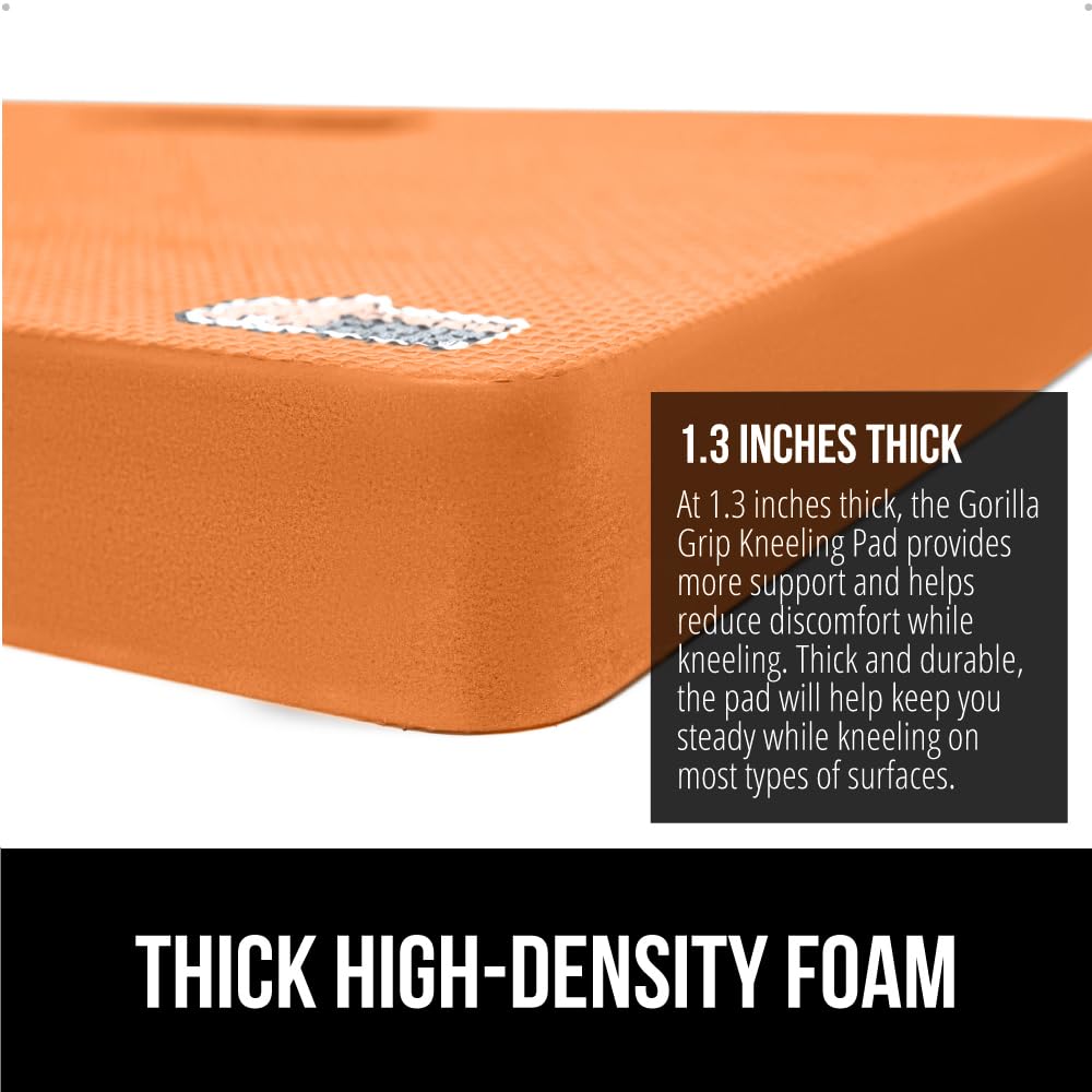 GORILLA GRIP side thickness profile showing 1.3 inch foam for superior cushioning