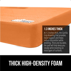 GORILLA GRIP side thickness profile showing 1.3 inch foam for superior cushioning