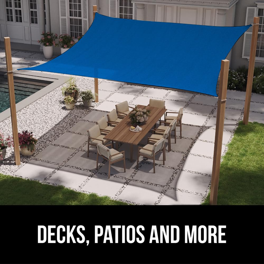 GORILLA GRIP size comparison with patio furniture showing coverage area