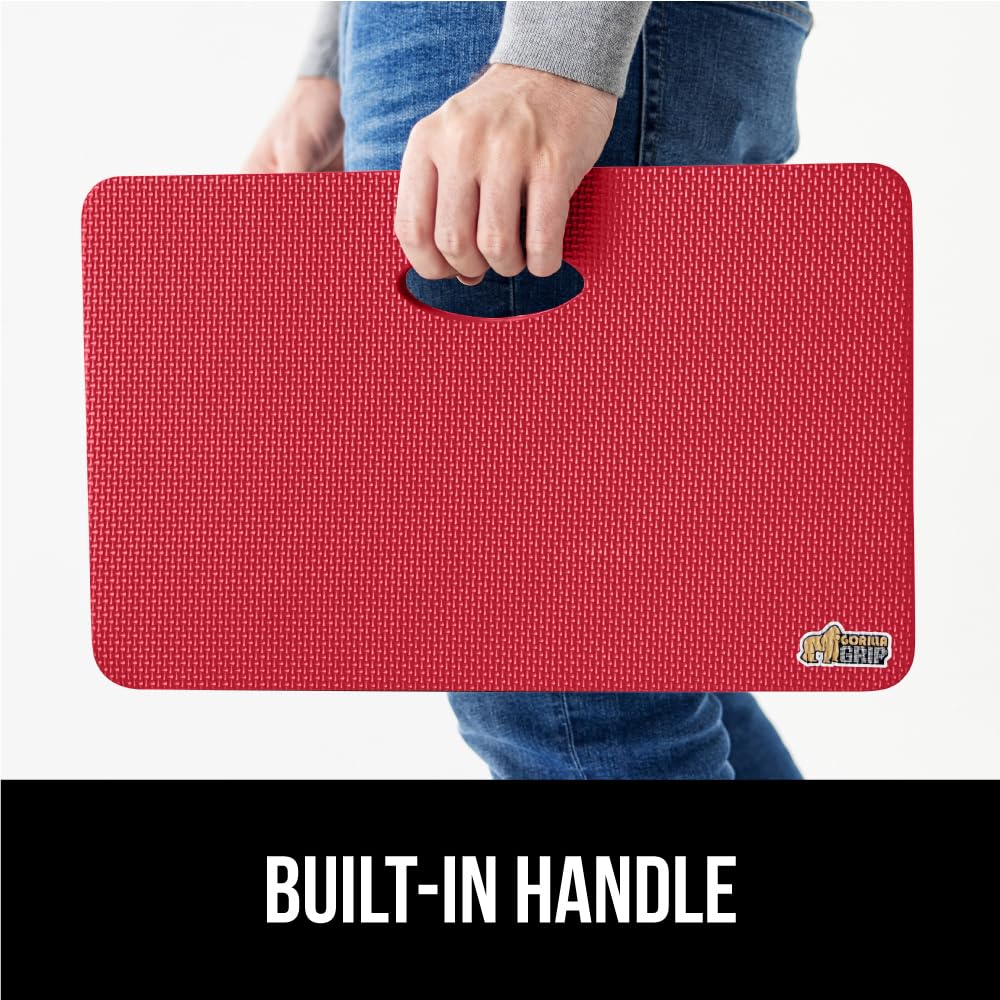 GORILLA GRIP two red pads stacked showing thickness and durable design