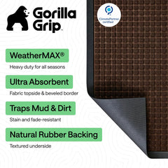 GORILLA GRIP close-up woven texture trapping dirt effectively