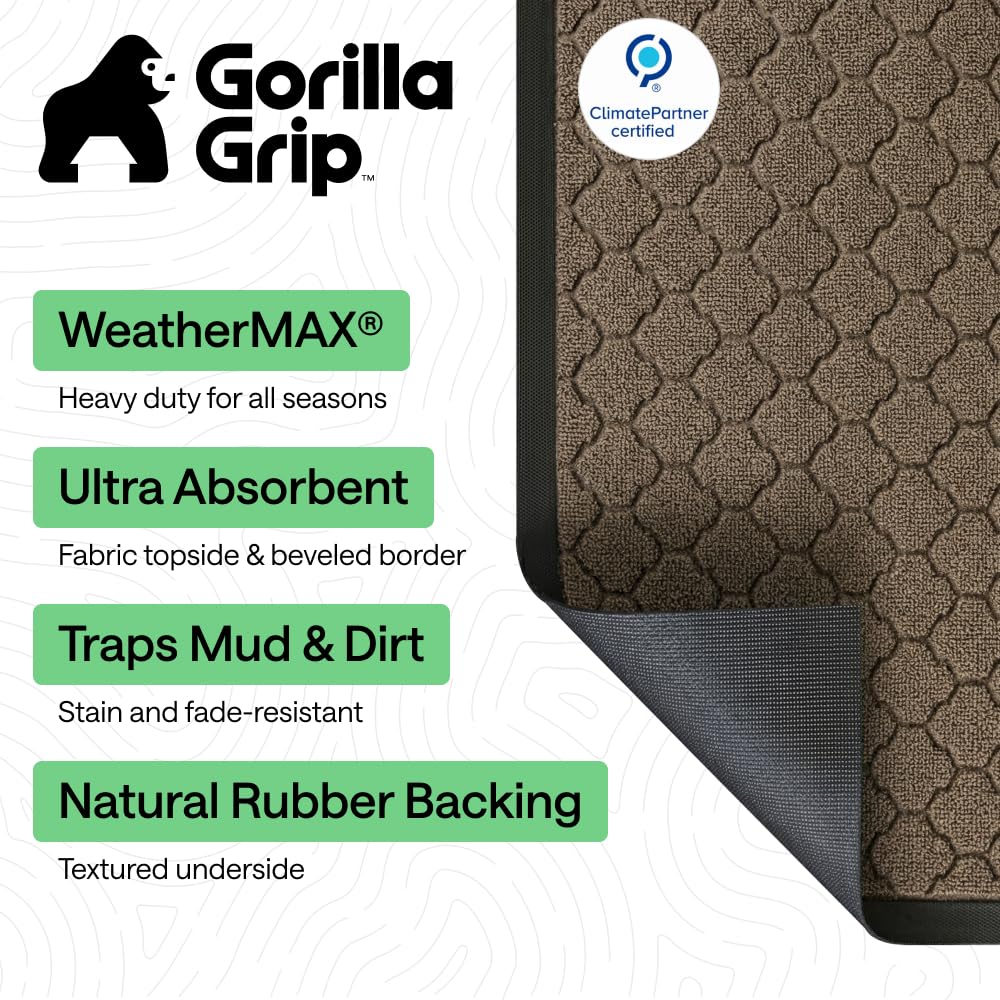 GORILLA GRIP close-up of woven texture capturing dirt for cleaner floors