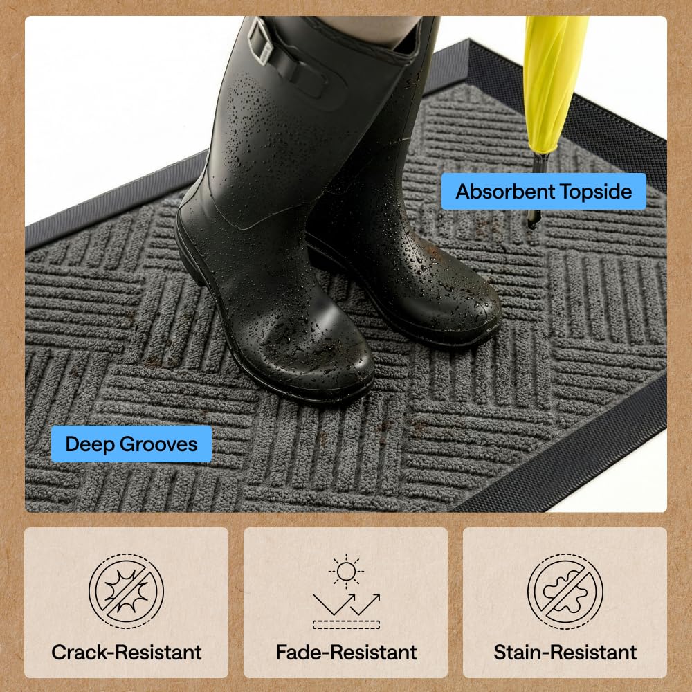 GORILLA GRIP mat on porch in use showing entry protection benefit