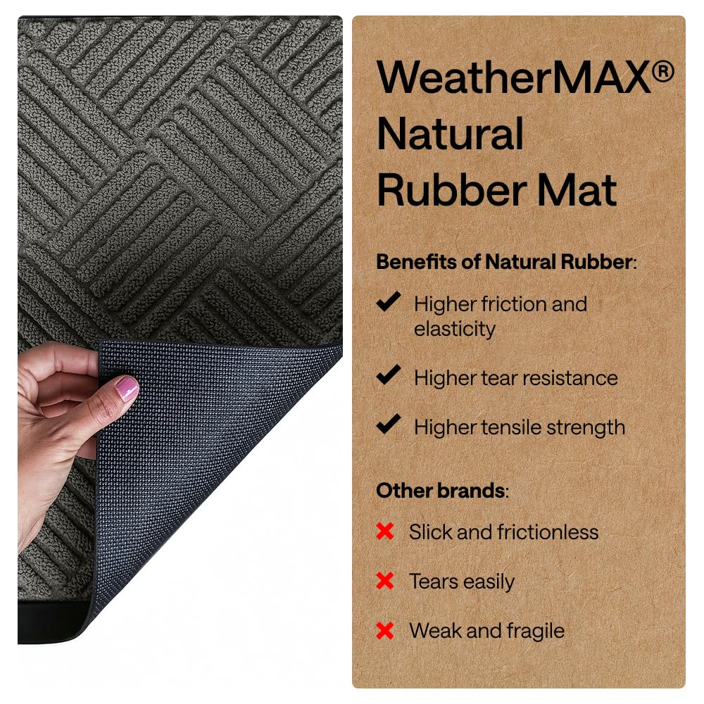 GORILLA GRIP mat next to door illustrating size and door clearance benefit