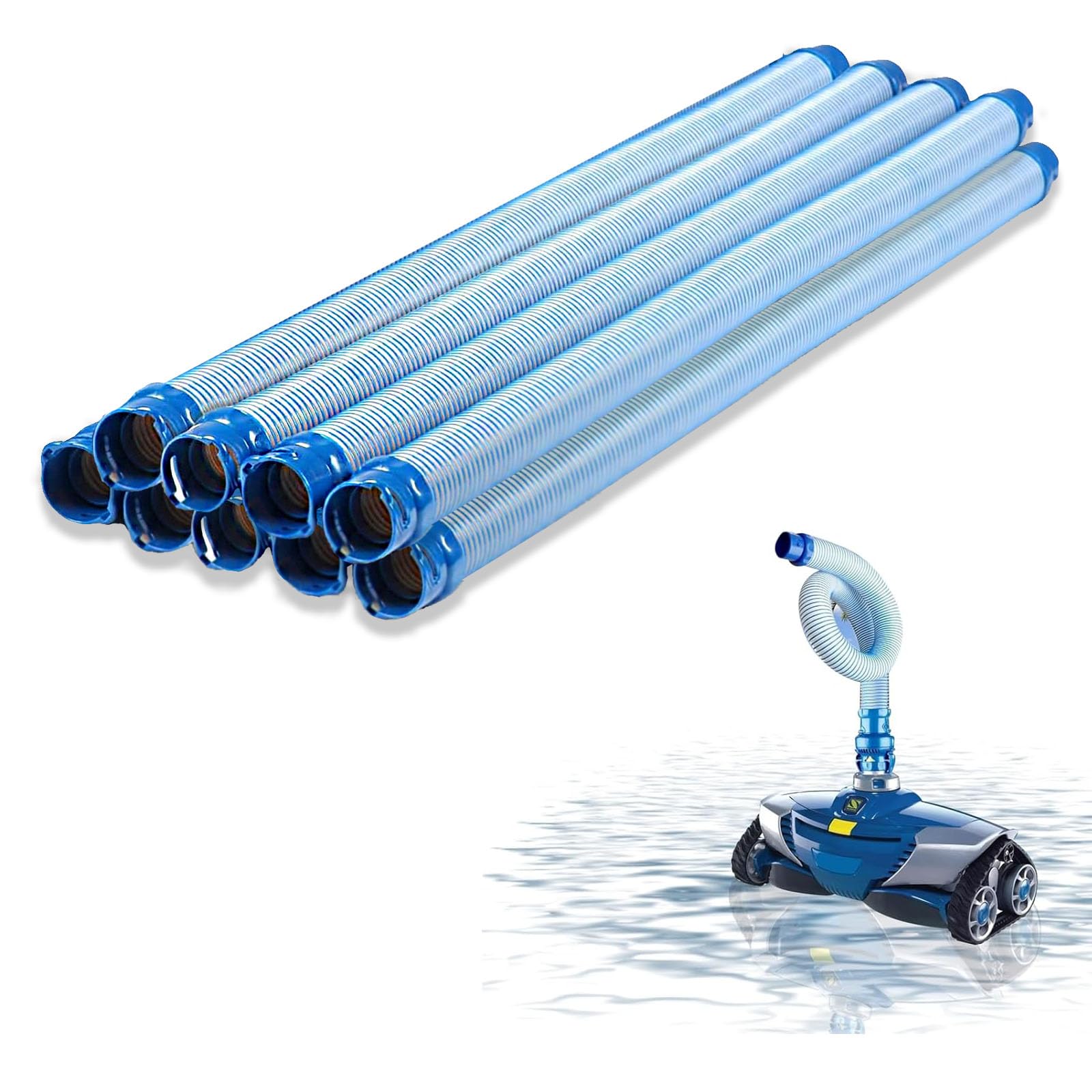 GOROBU front view of nine 39-inch hose sections, quick replacement benefit