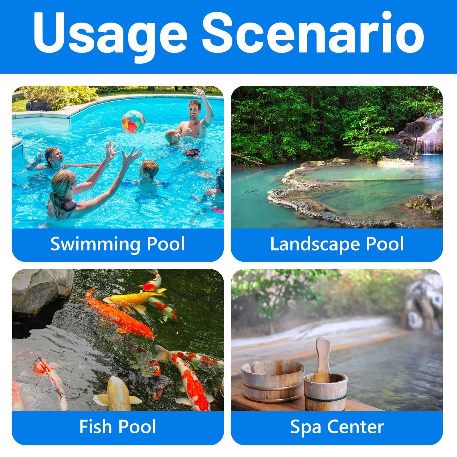 GOROBU hose installed poolside in use improving cleaning reach
