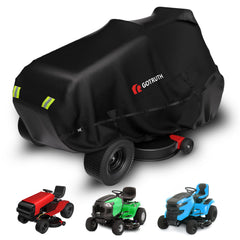 GOTRUTH front view on a covered riding mower showing full protection