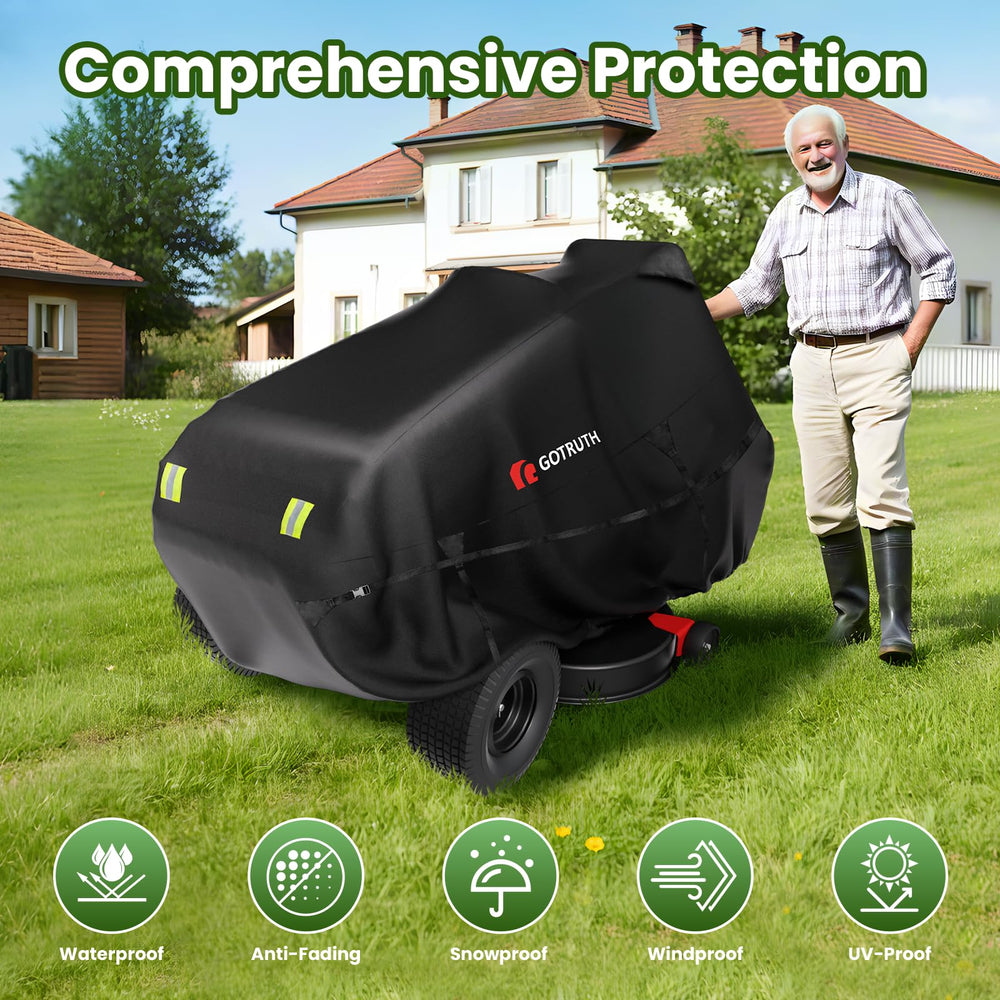GOTRUTH side profile of cover on tractor showing neat, full coverage