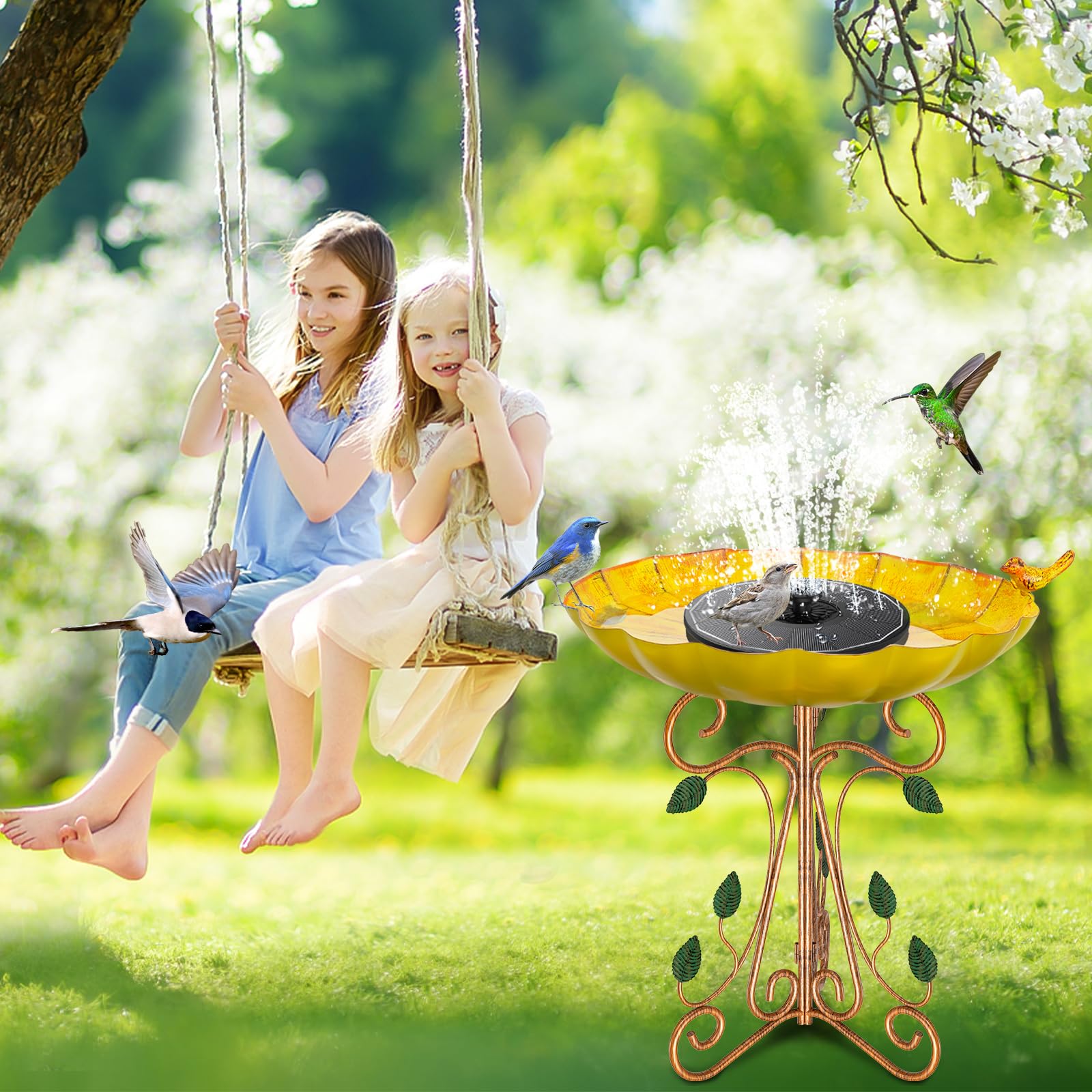 Gouisalin foldable stand anchored in lawn for stable outdoor placement