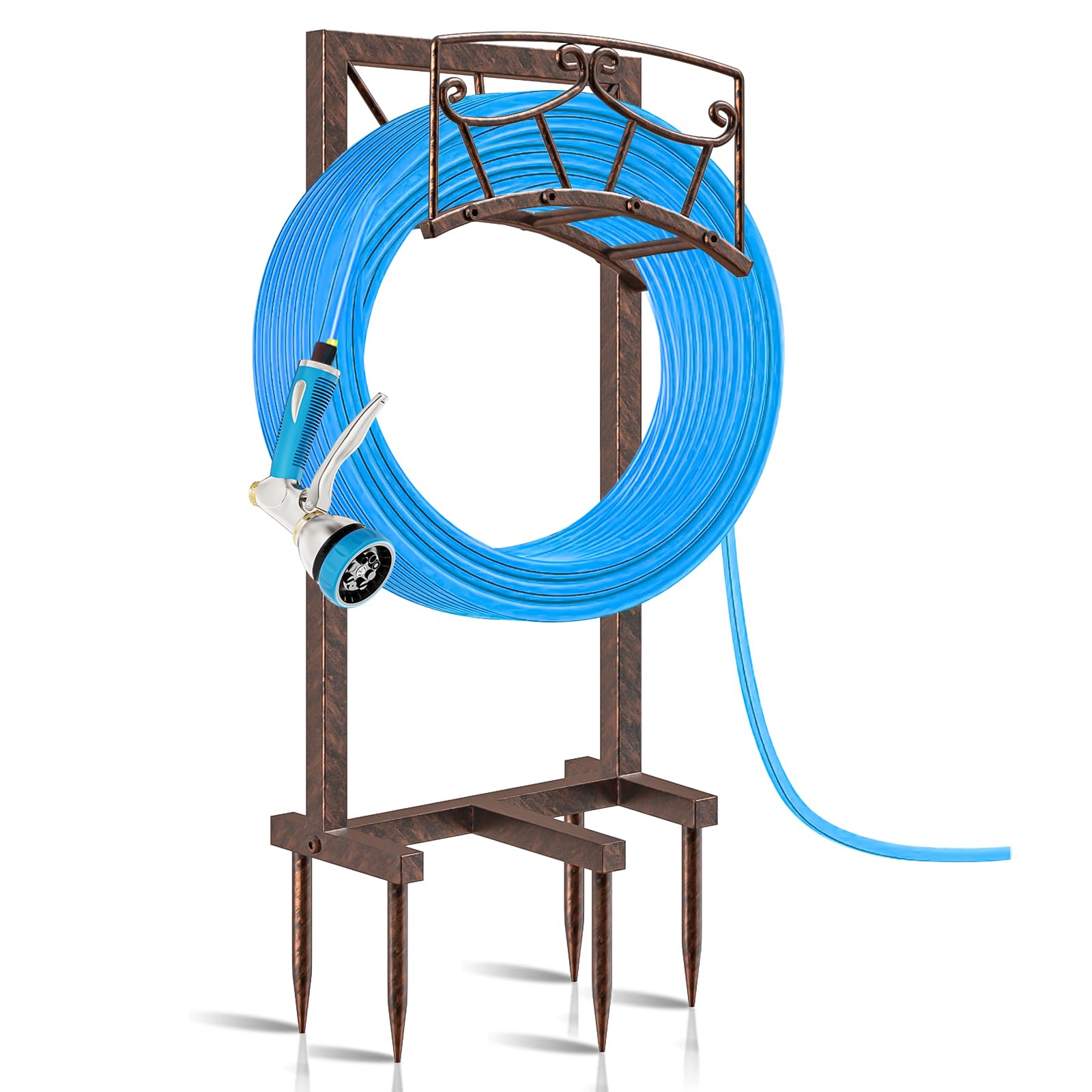 Gouisalin front view of hose holder showing sturdy storage benefit