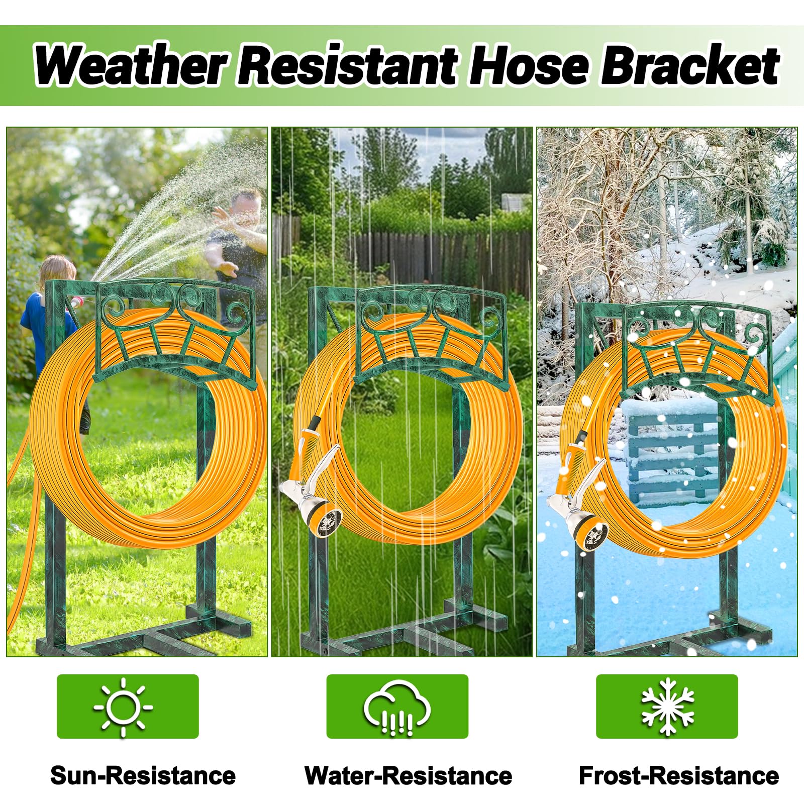 Gouisalin hose loaded to demonstrate holding up to 150ft and easy access
