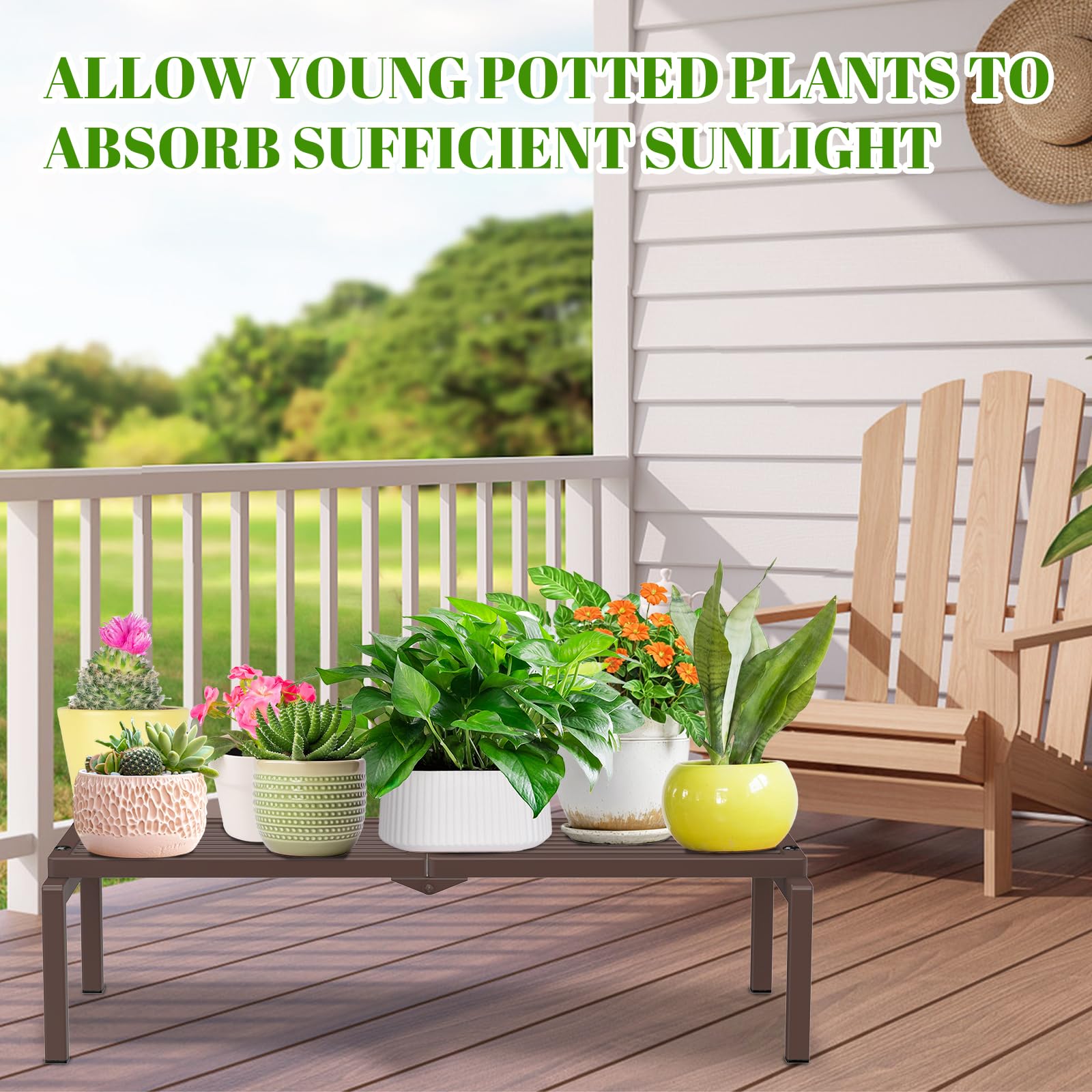 Gouisalin on balcony with multiple pots, maximizing small outdoor space