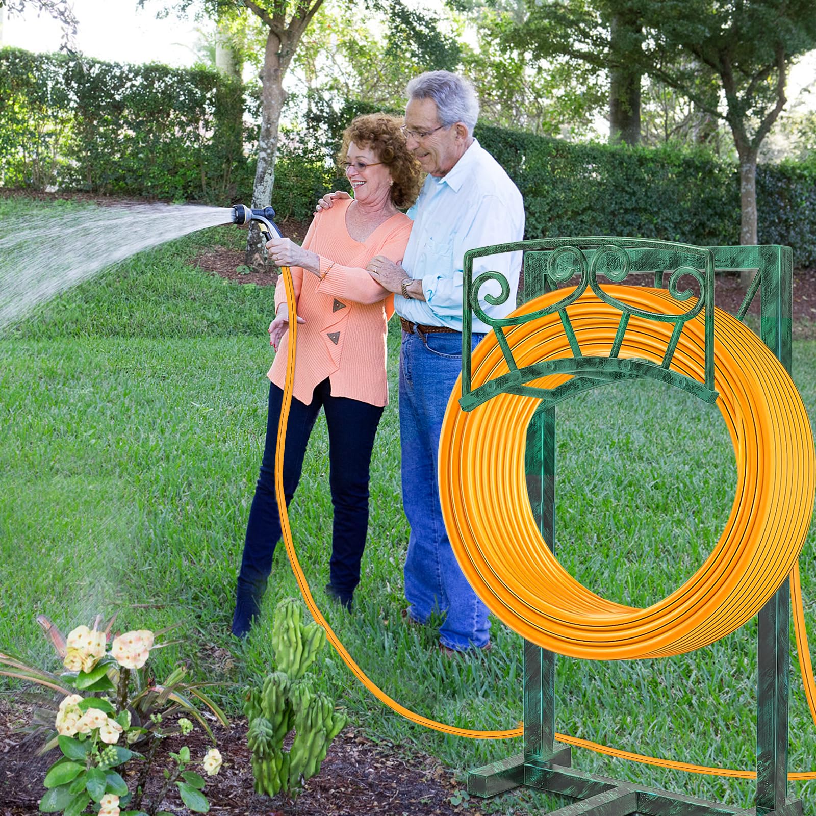 Gouisalin size comparison with hose to show capacity and scale