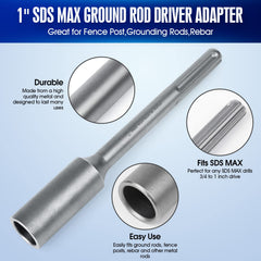 GOUNENGNAIL adapter in use driving a grounding rod demonstrating faster installation