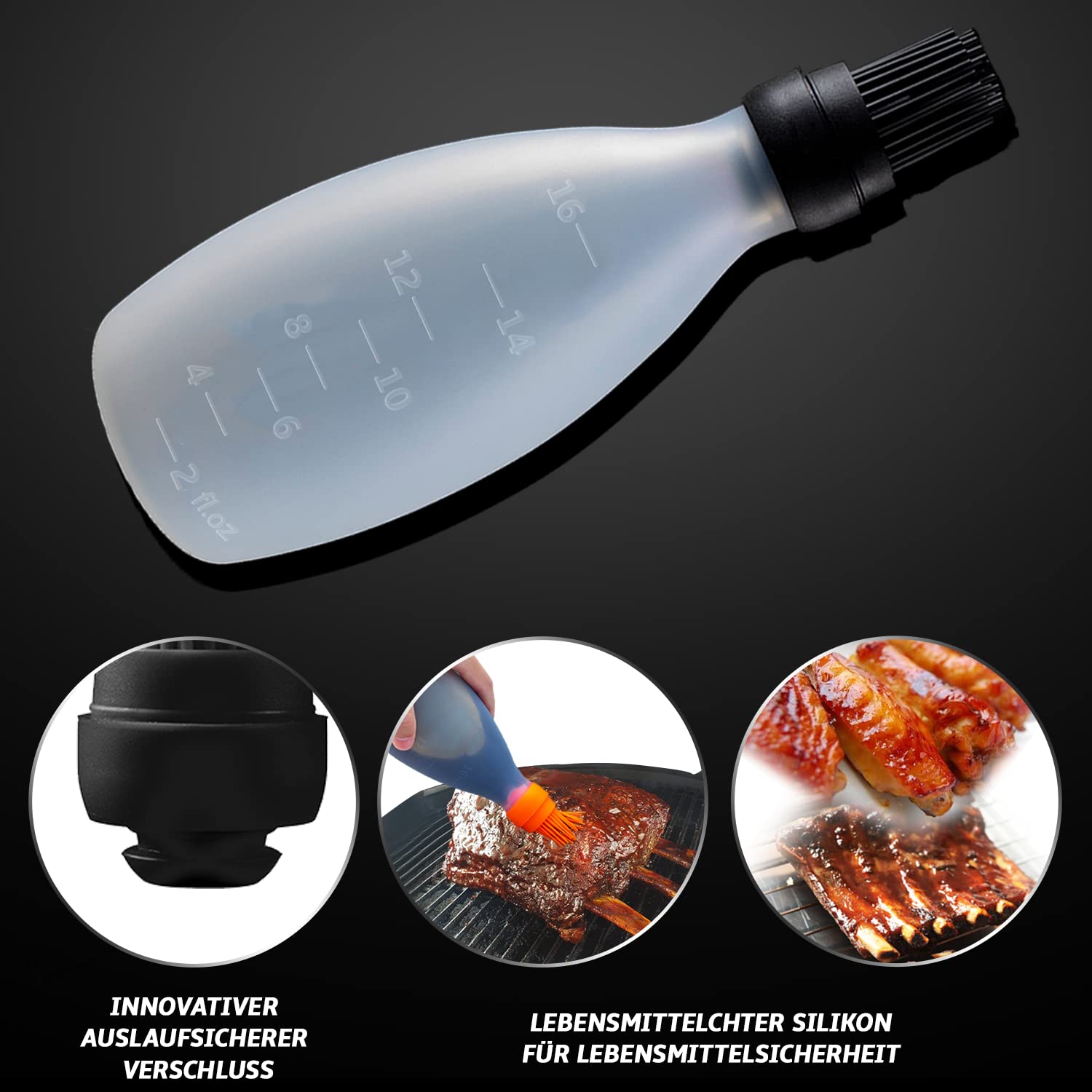 Gourmet Easy hand squeezing bottle to dispense sauce for precise, mess-free application