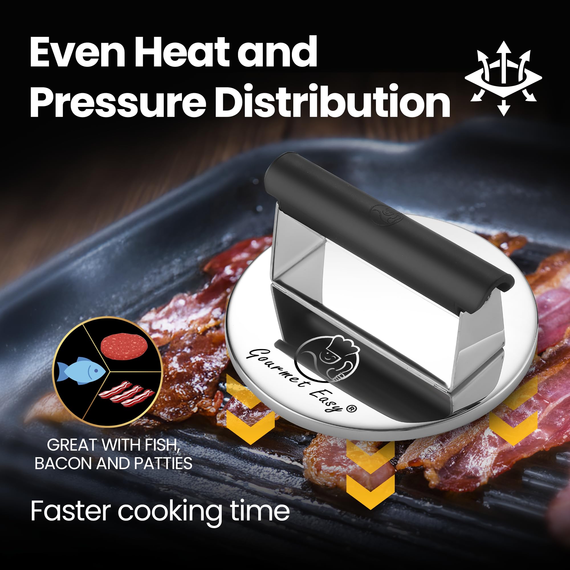 Gourmet Easy bottom surface detail showing smooth polished face for easy release