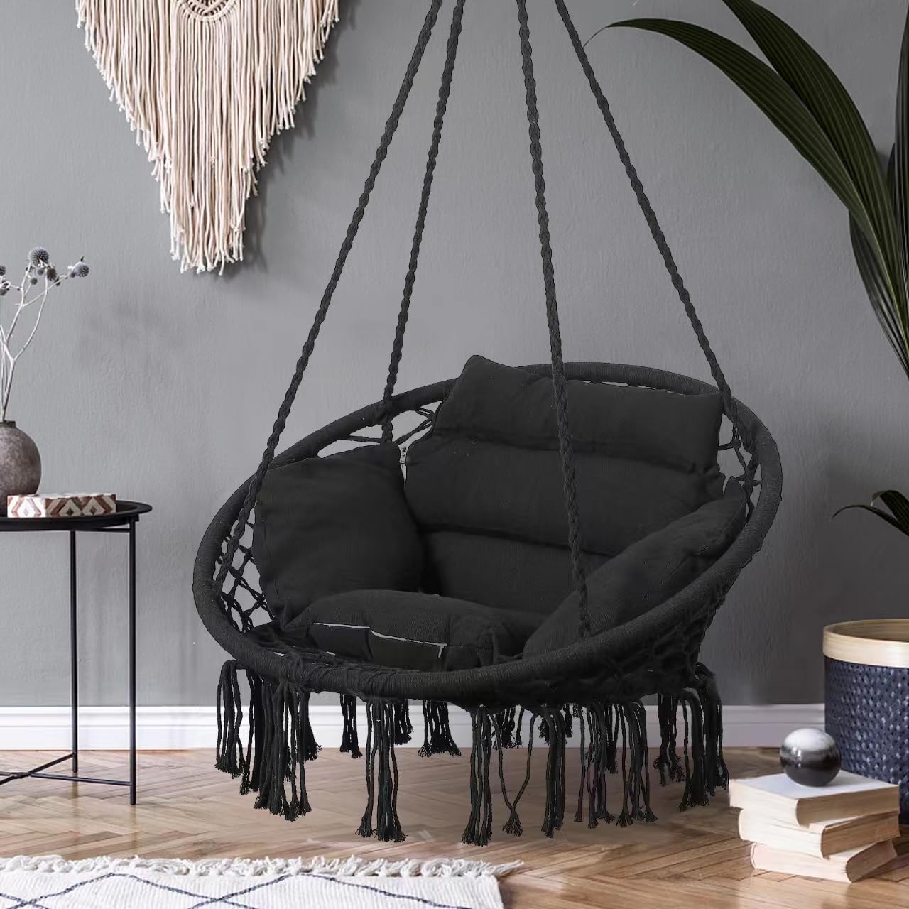 GOUTIME chair with person seated showing scale and sturdy support benefit